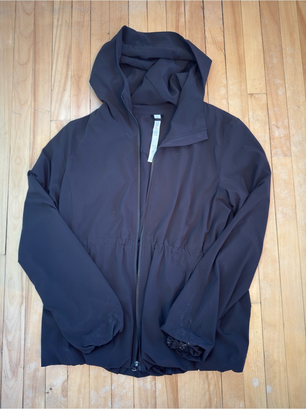 Lululemon Black Hooded Full Zip Jacket Size 8